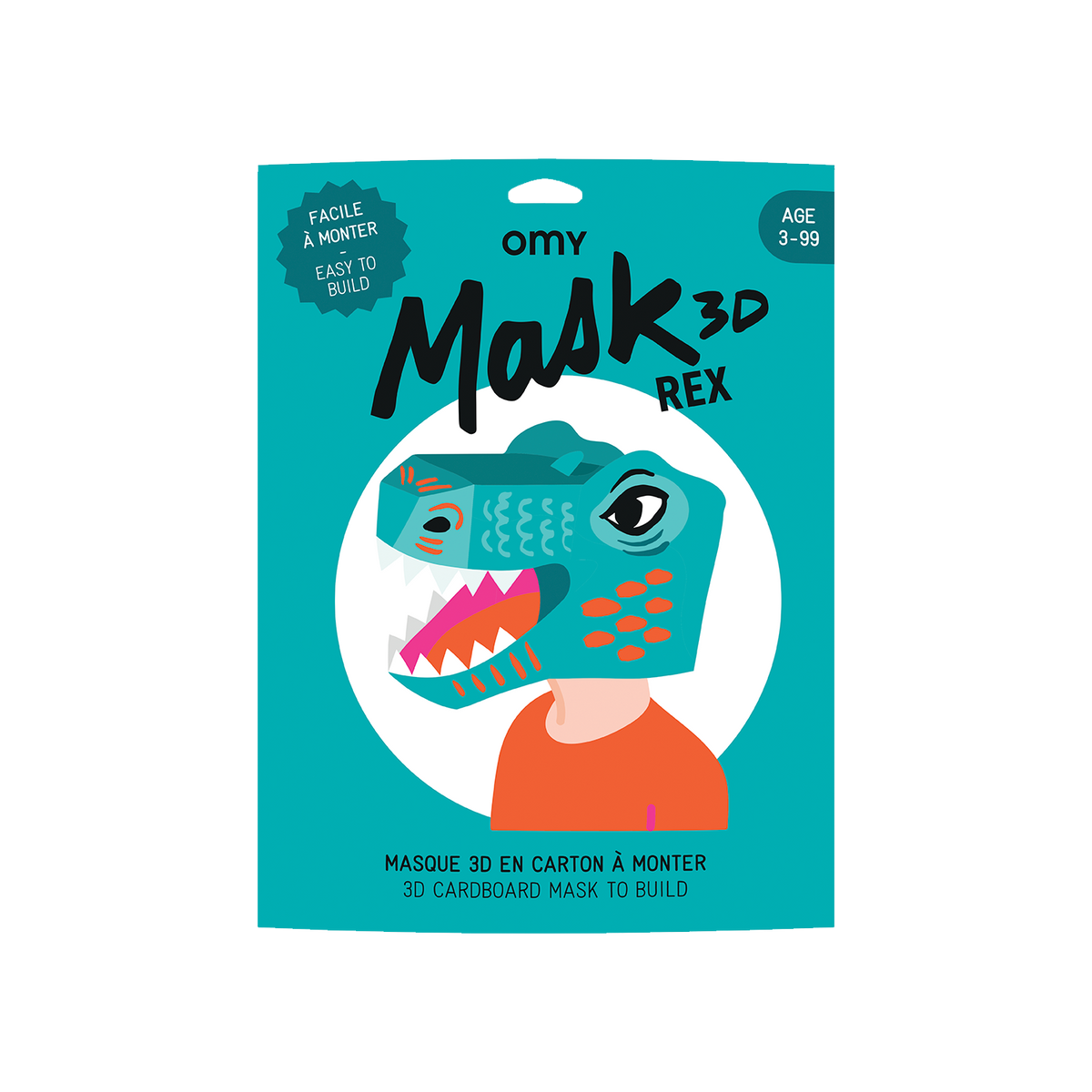 OMY Déguisement 3d masque - rex