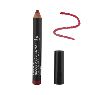 AVRIL Rouge à lèvres Crayon mat jumbo grenadine Bordeaux 2G