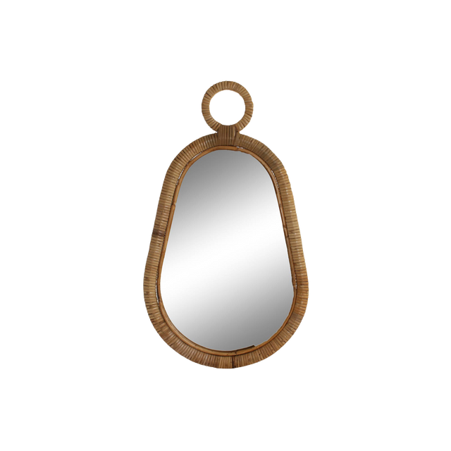 Miroir en rotin KESHAVA 39 x 68 cm