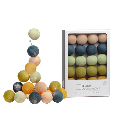 LA CASE DE COUSIN PAUL Guirlande lumineuse L'original tenessee Sable - vert impérial - tilleul - kaki - moutarde