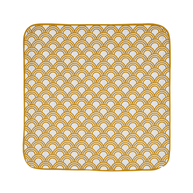 Housse de coussin IBIZA coloris jaune 40 x 40 cm