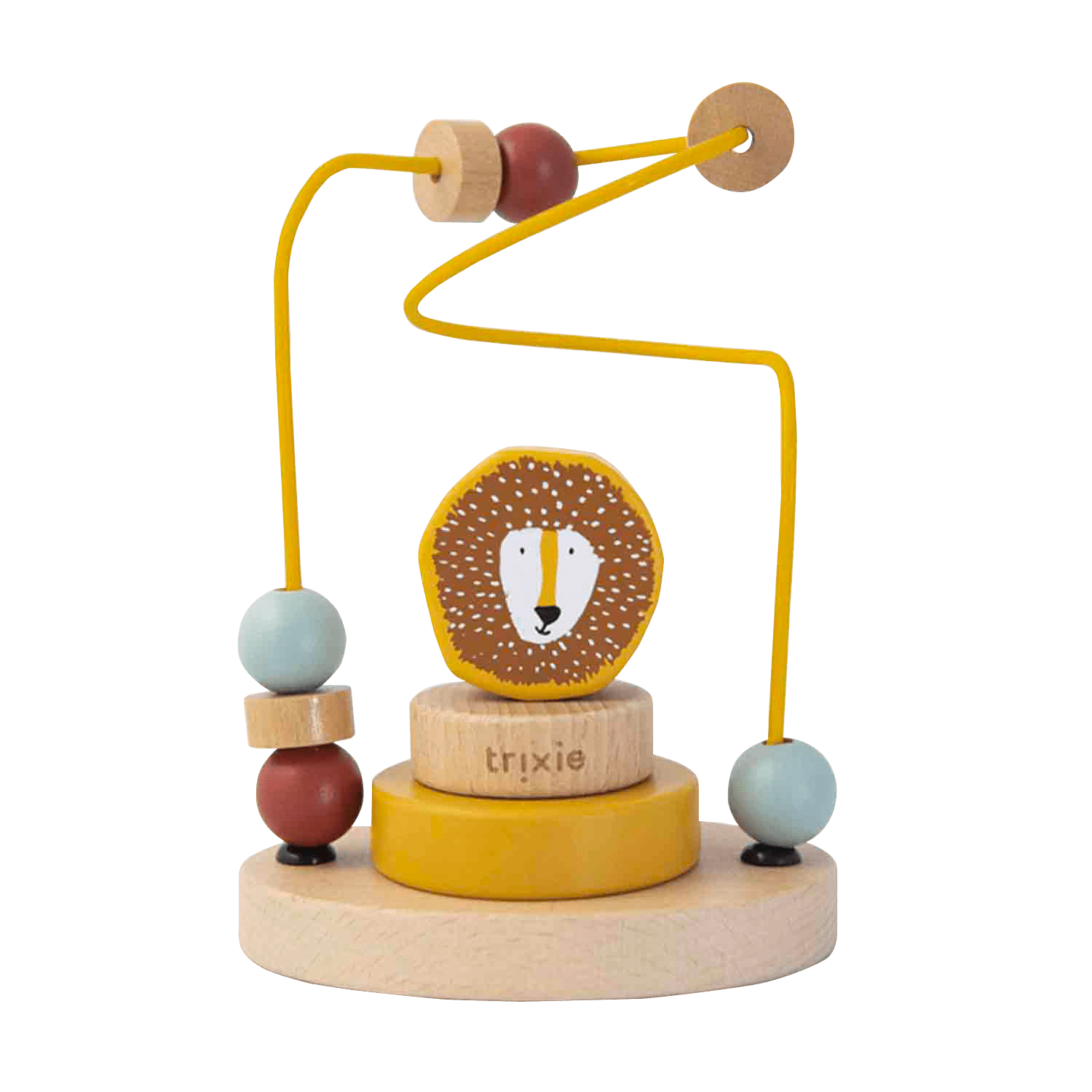 TRIXIE BABY Jeu d'éveil Labyrinthe à perle mr. lion Brun