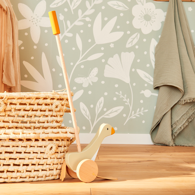LITTLE DUTCH Jeu d'éveil Bâton poussoir little goose Beige