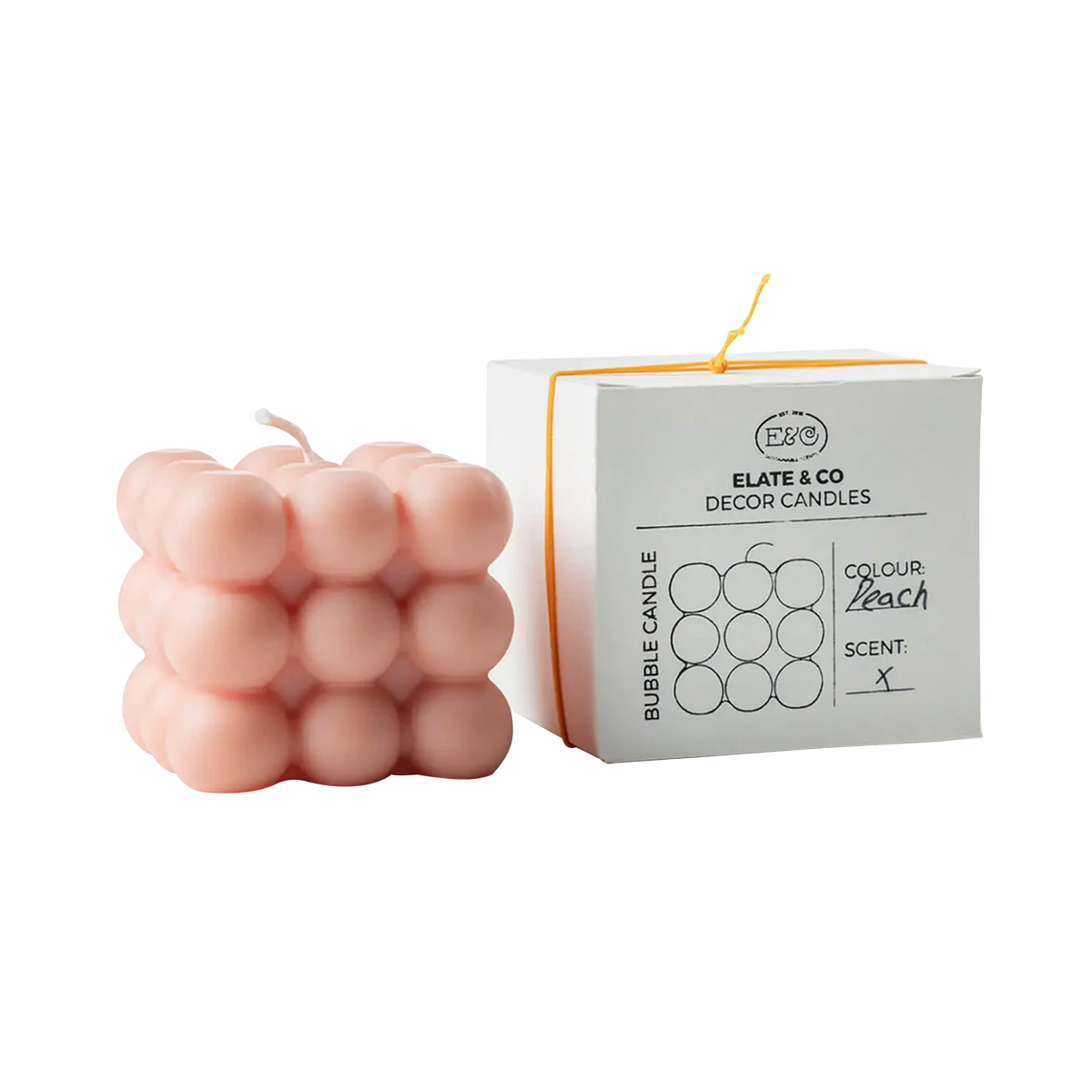ELATE & CO Bougie Bubble Rose
