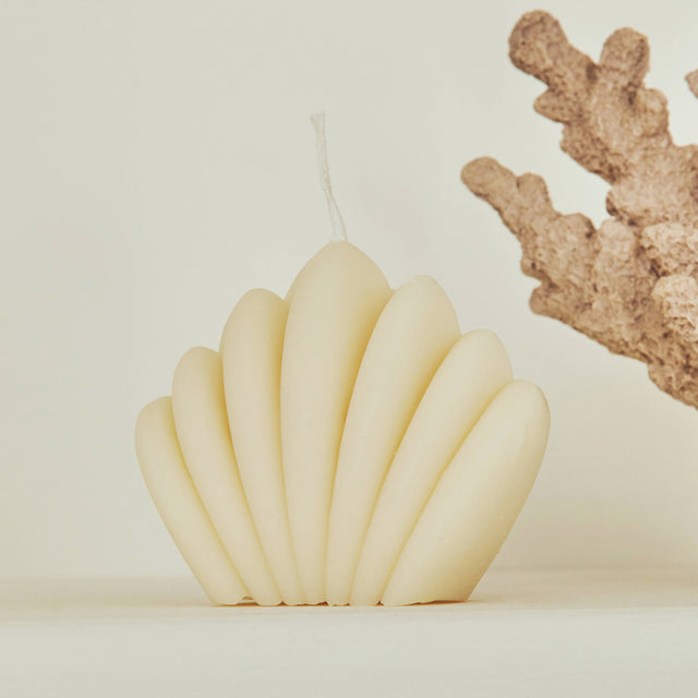 Elate & Co Bougie SHELL coloris beige