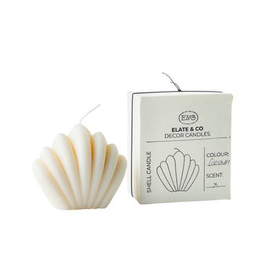 ELATE & CO Bougie Shell Beige Sans parfum
