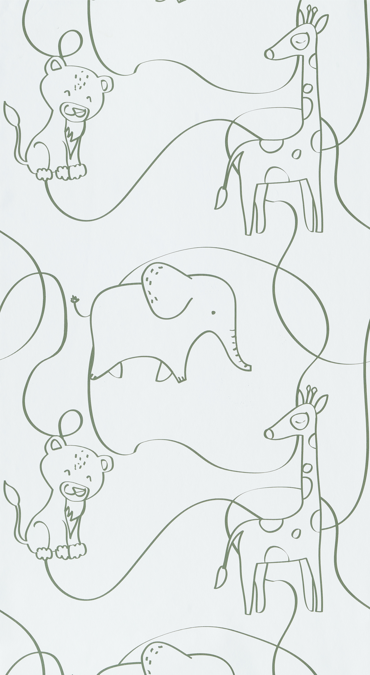 Papier peint intissé Tidiane Vert kaki