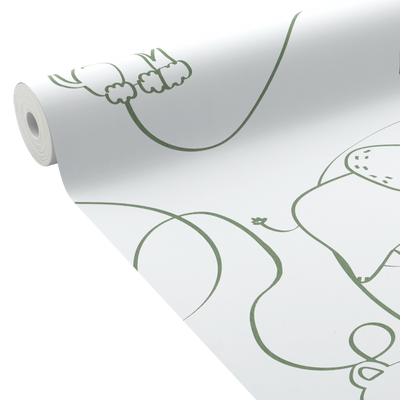 Papier peint intissé Tidiane Vert kaki