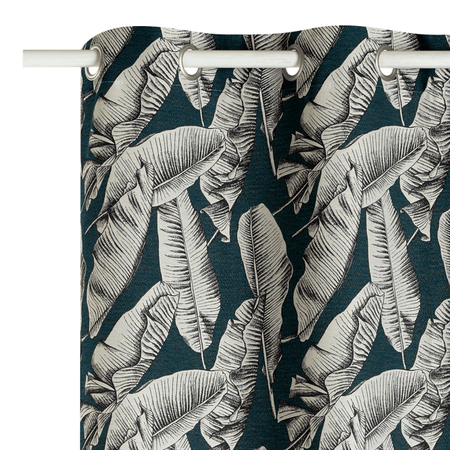 Rideau YAHO coloris bleu paon 140 x 260 cm