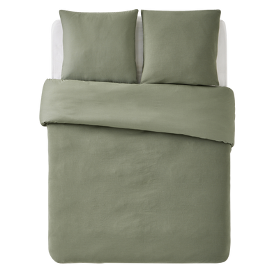 Parure de lit en gaze de coton Anokias Kaki