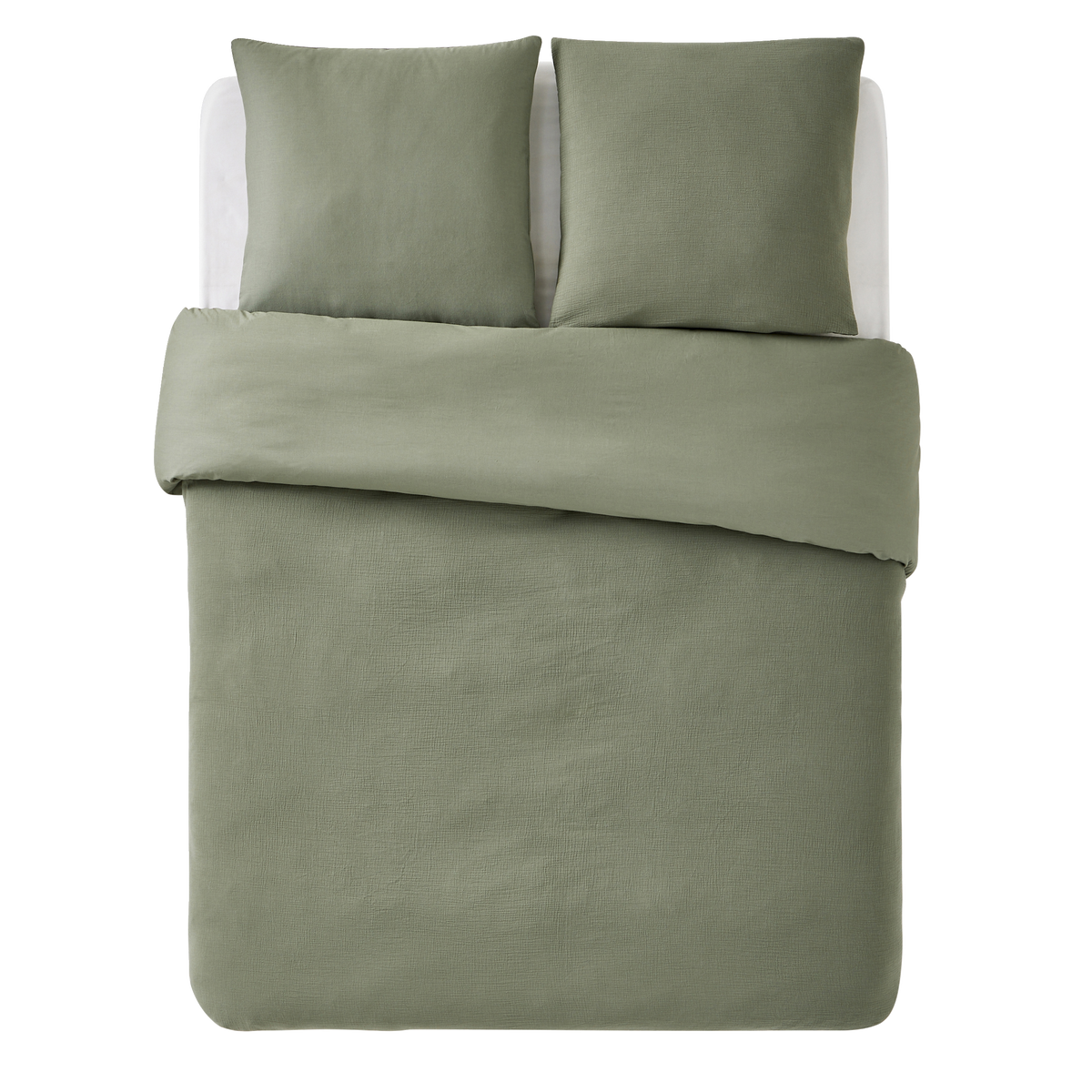 Parure de lit en gaze de coton Anokias Kaki