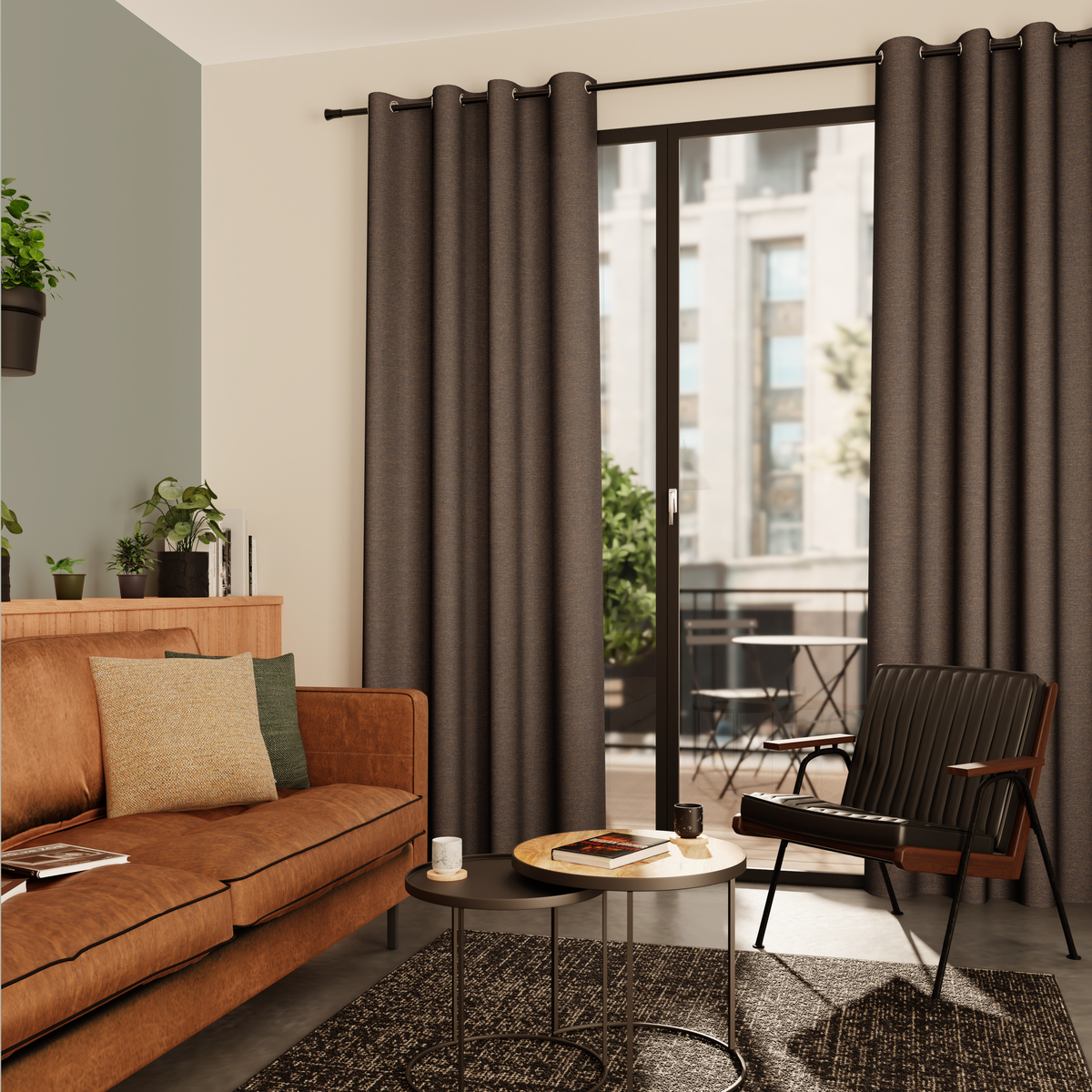 Rideau thermique Akhane Indigo