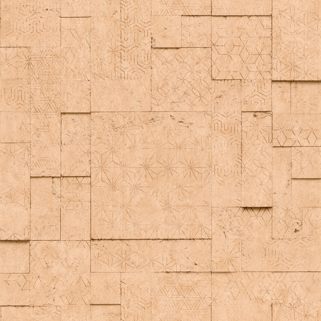 4MURS Papier peint intissé ASSAH coloris terracotta