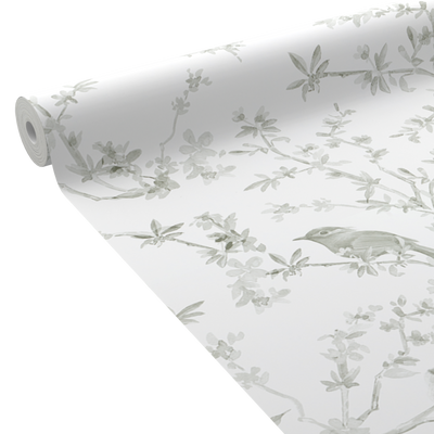 Papier peint intissé Faustine Vert de gris