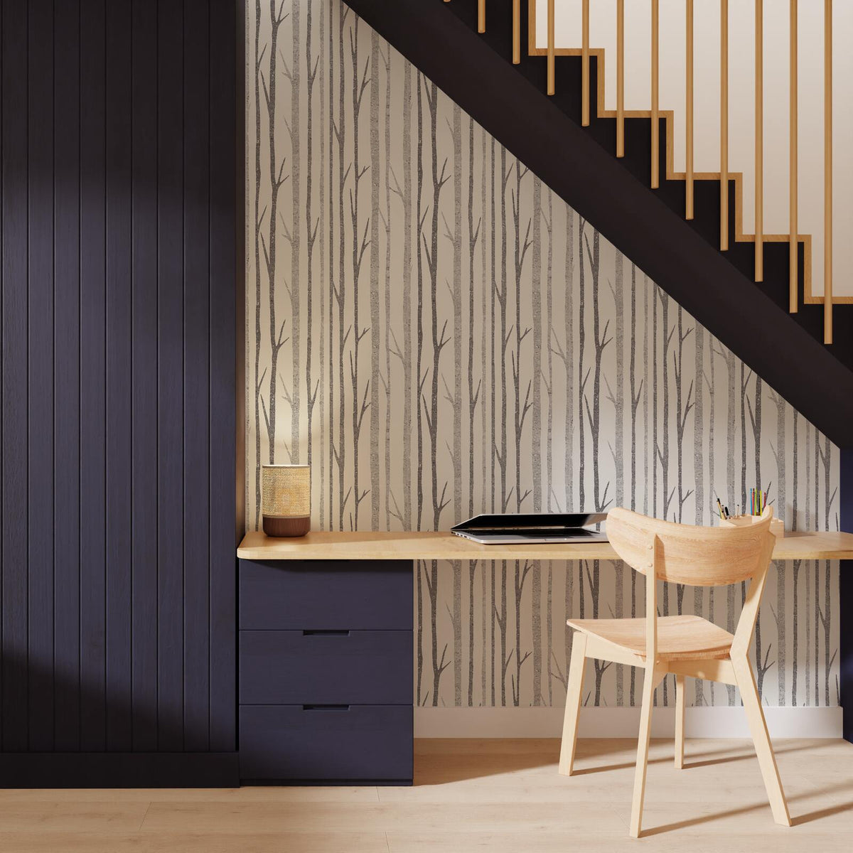 4MURS Papier peint intissé Yelna Anthracite