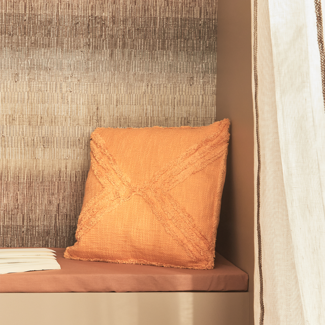 Coussin TAÏJA coloris orange 45 x 45 cm