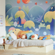 4MURS Papier peint panoramique XL Monster paradise Multicolore Satiné