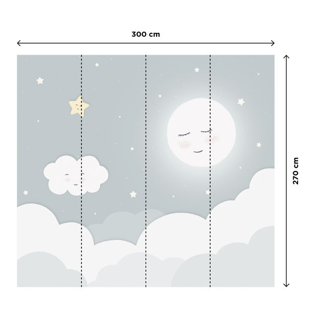 4MURS Papier peint panoramique XL LOUNA 300 x 270 cm