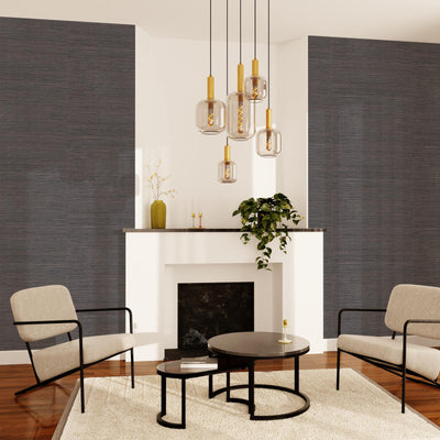 Papier peint intissé Khan Gris moyen Trame