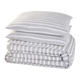 4MURS Parure de lit en toile de coton Brush stripes Gris