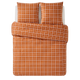 4MURS Parure de lit en toile de coton Crafted check Camel