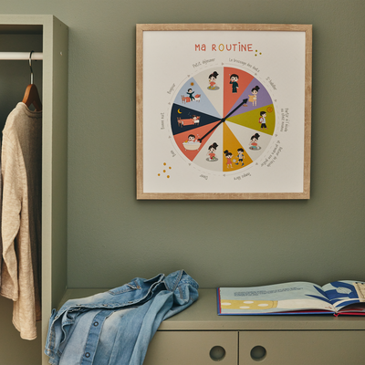 4MURS Tableau embelli Ma routine Multicolore