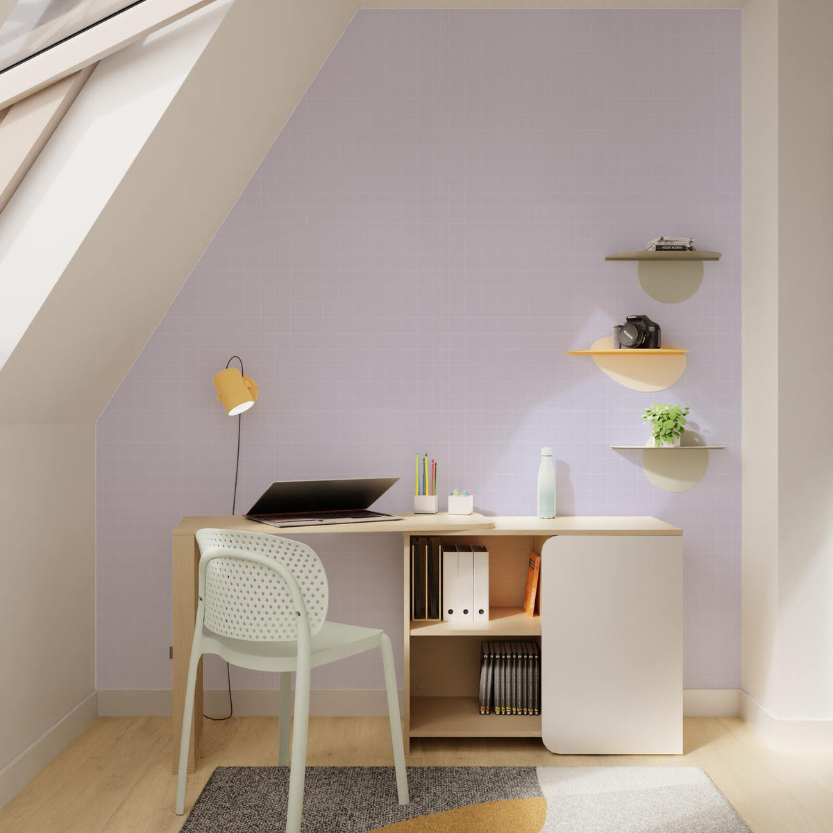 4MURS Papier peint intissé Caro Lilas