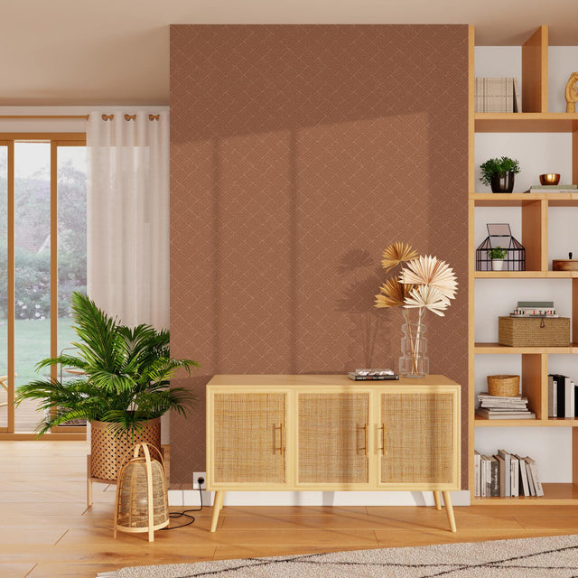 4MURS Papier peint intissé MAHDI coloris terracotta