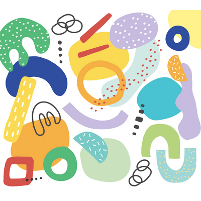 4MURS Papier peint panoramique XL Playtime Multicolore Mat