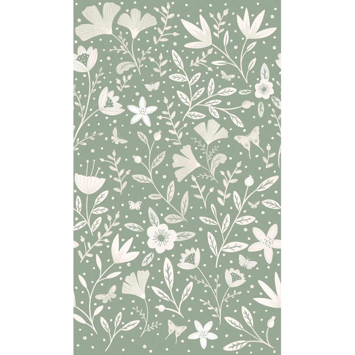 4MURS Papier peint panoramique L Inaya Vert de gris