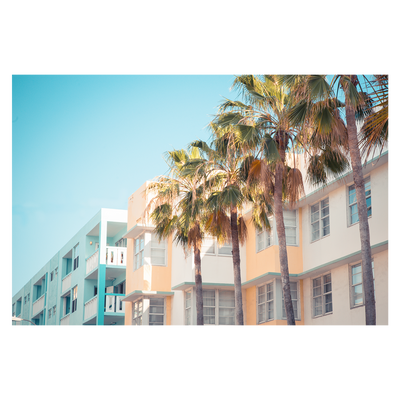 4MURS Tableau en verre Miami Bleu pastel