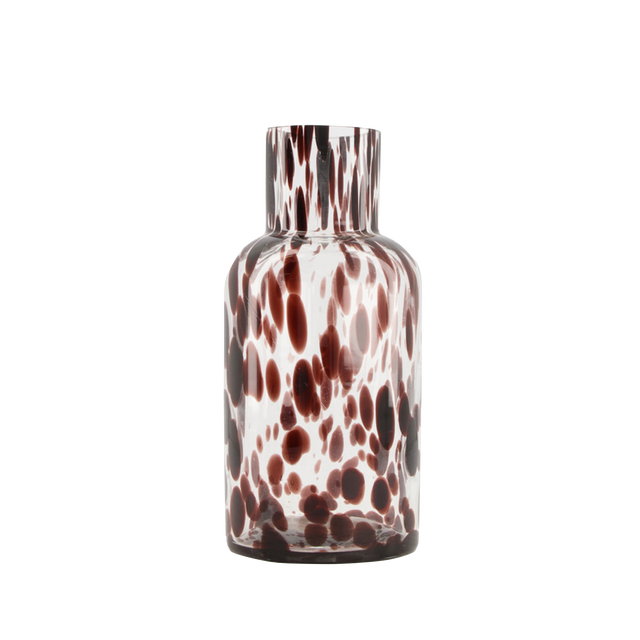 Vase GUEPARD coloris brun diamètre 11 cm