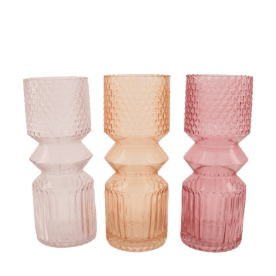 Vase Trio degrade rose Rose