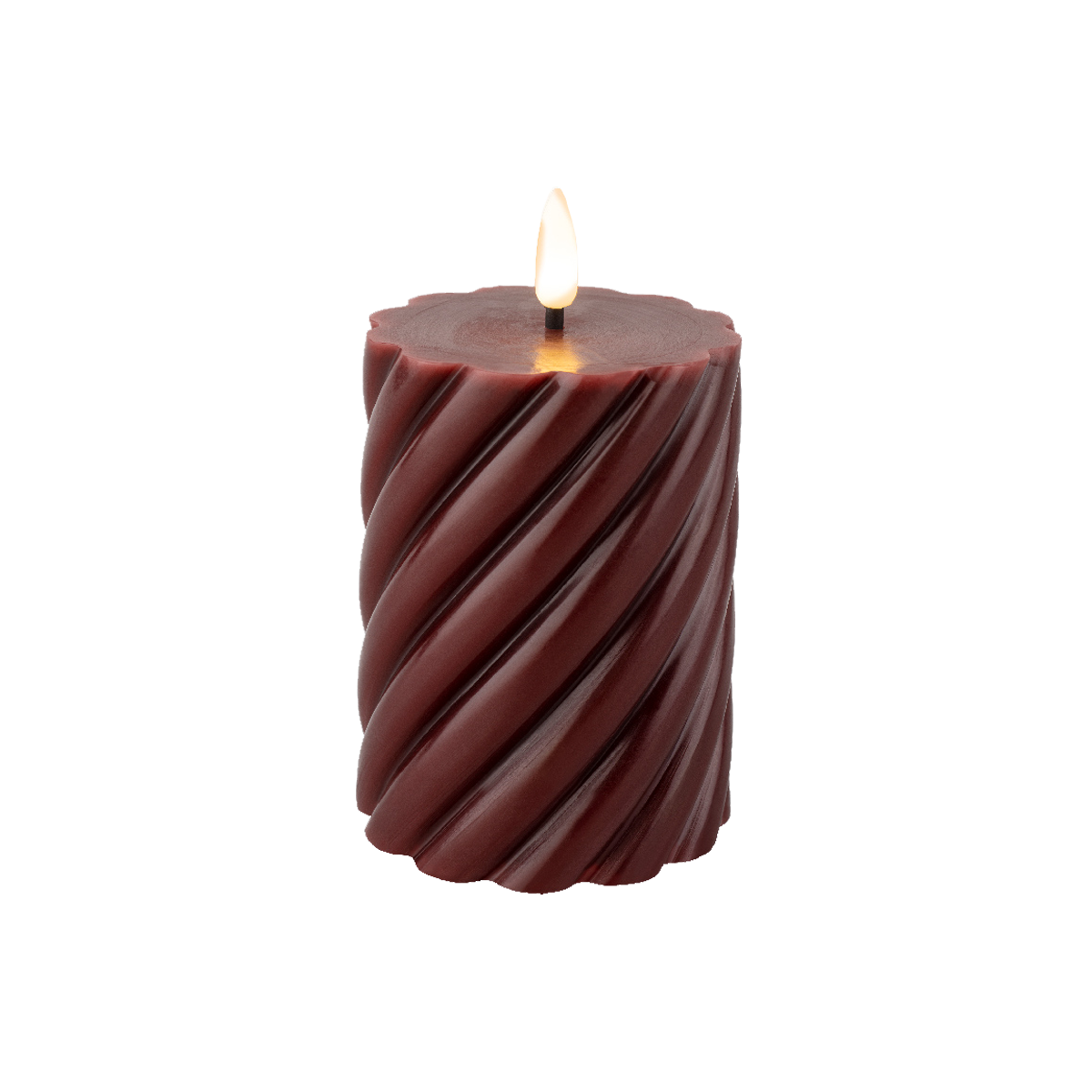 Bougie LED Voluta Bordeaux 220G