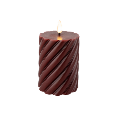 Bougie LED Voluta Bordeaux 220G