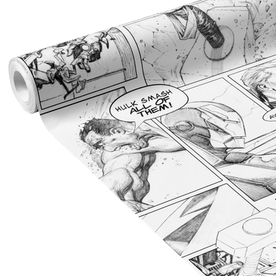 Papier peint intissé Marvel bd Blanc