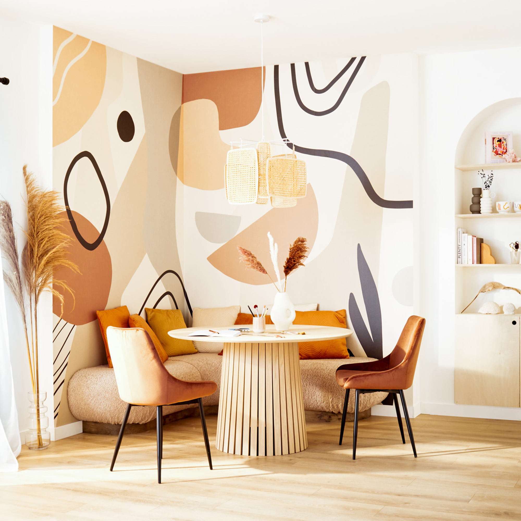 4MURS Papier peint panoramique XL Form art Multicolore Mat