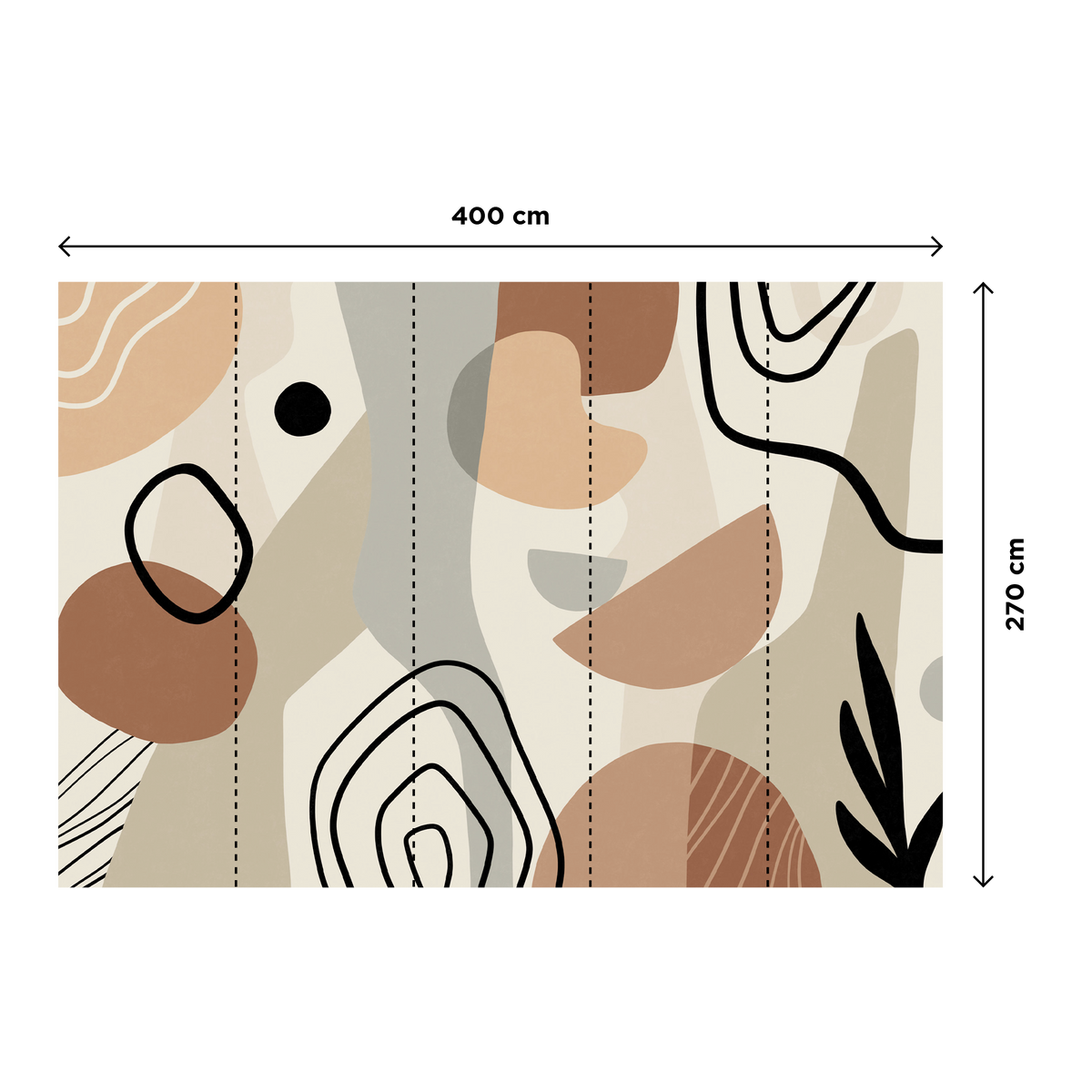 4MURS Papier peint panoramique XL Form art Multicolore Mat