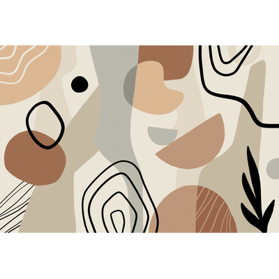 4MURS Papier peint panoramique XL Form art Multicolore Mat