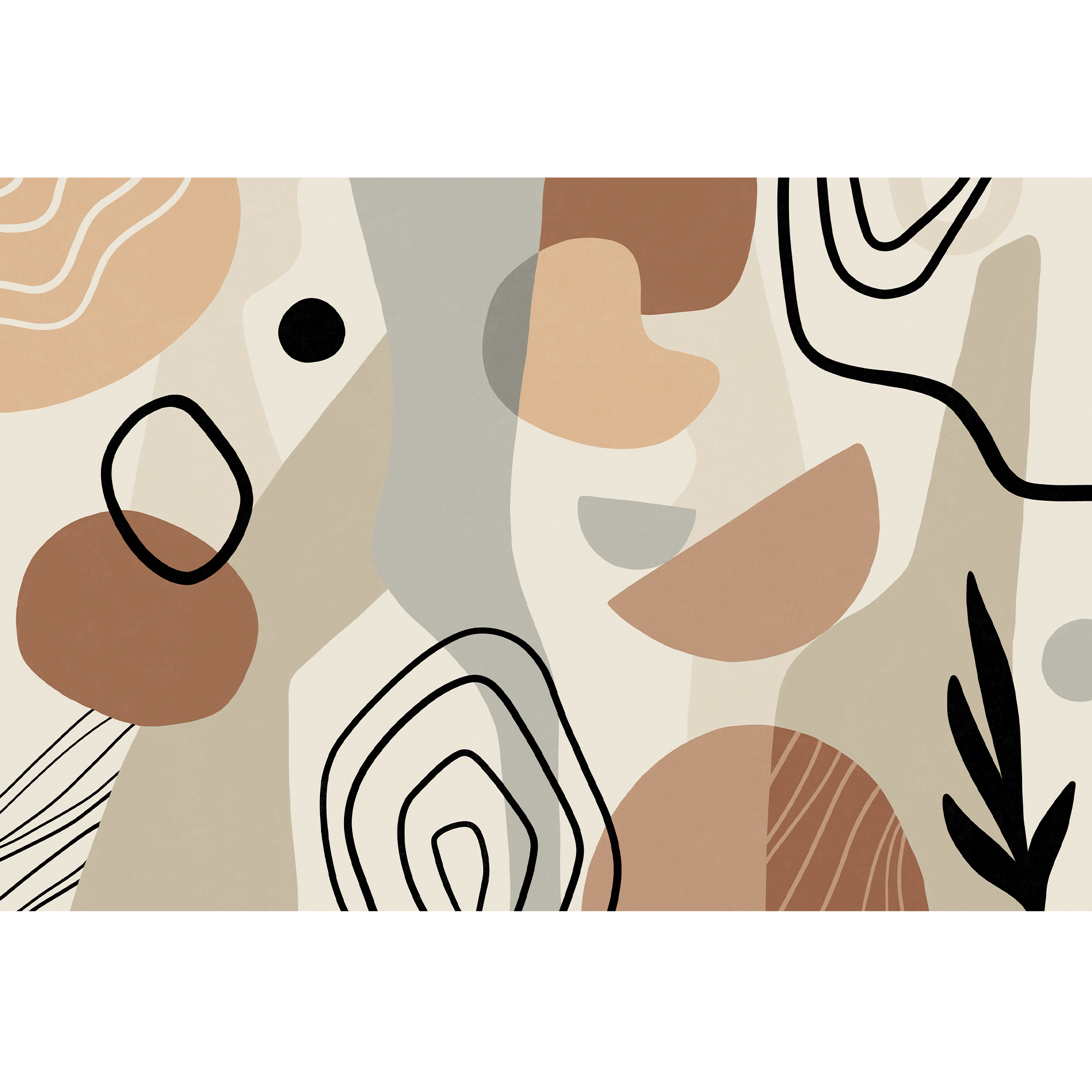 4MURS Papier peint panoramique XL Form art Multicolore Mat