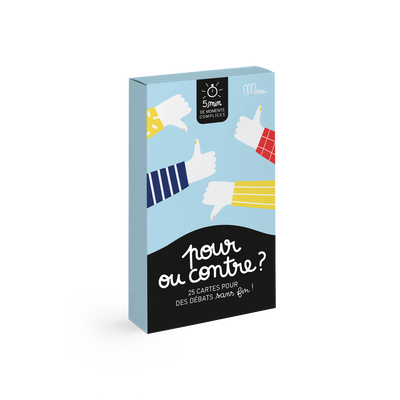 MINUS Jeu de discussion Pour ou contre Bleu