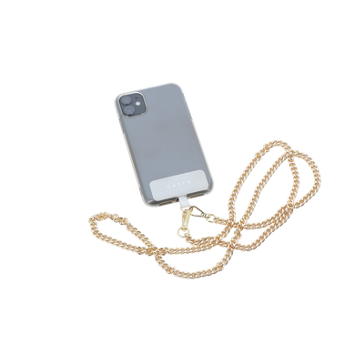 CASYX Cordon de téléphone Universel chaine or intense Or