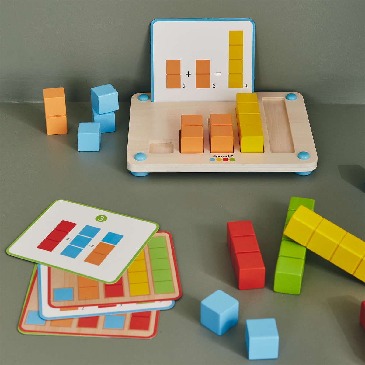 JANOD Jeu éducatif Compter Multicolore