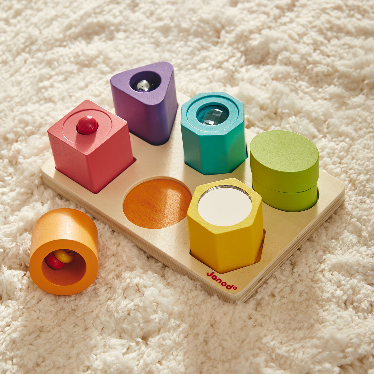 JANOD Jeu éducatif Cubes sensoriels Multicolore