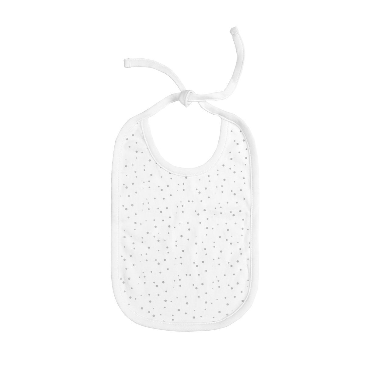BAMBAM Bavoir Petit pois Blanc
