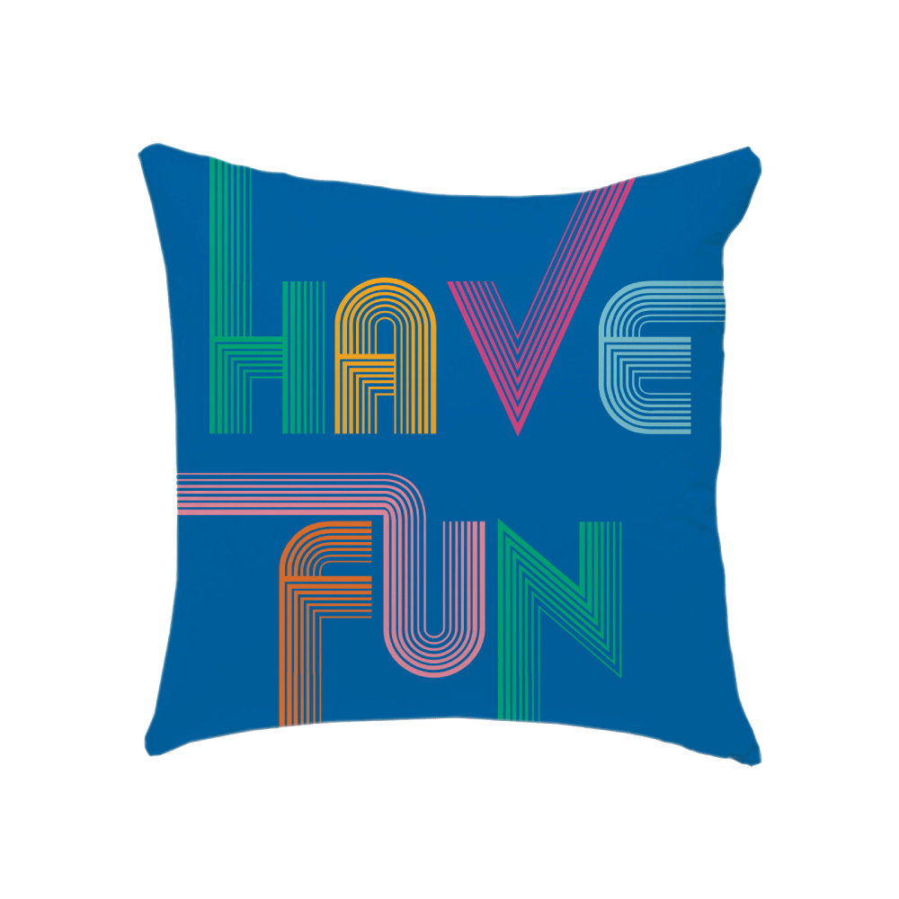 4MURS Coussin Have fun Bleu roi