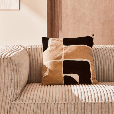 Coussin Kubu Noir/beige
