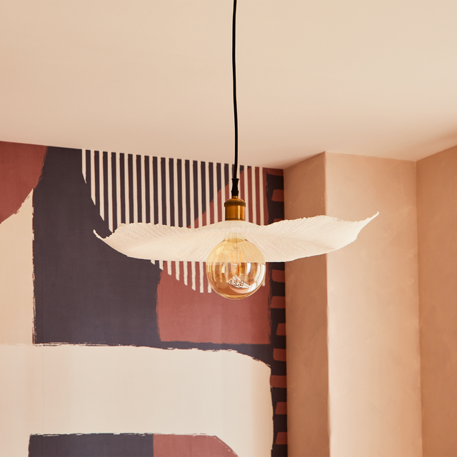 Abat-jour LOUISE coloris blanc 7 x 54 cm diamètre 54 cm