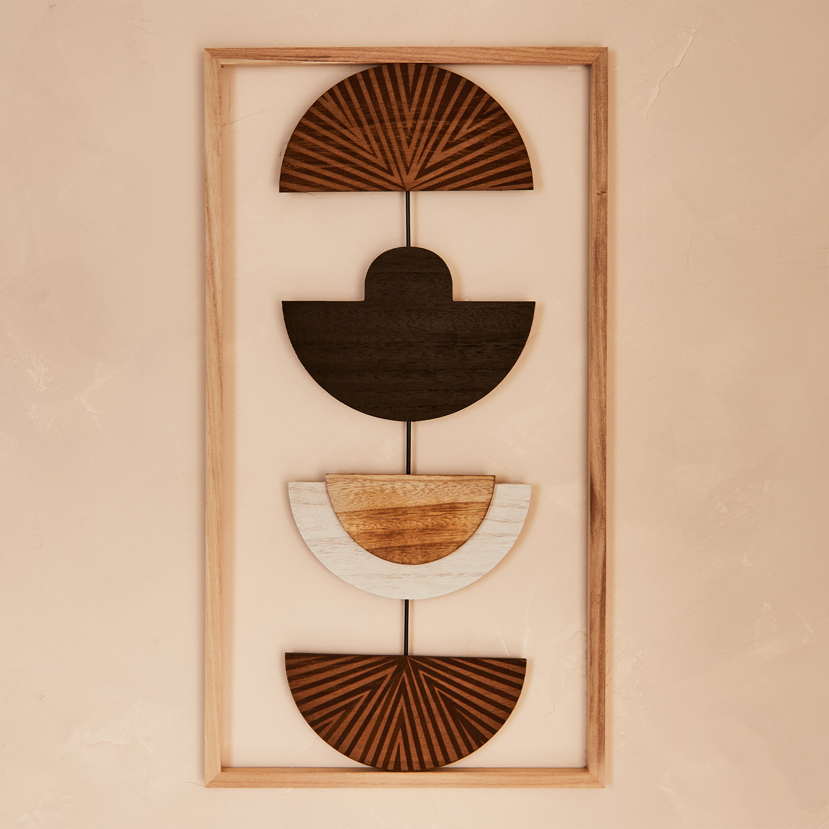 Plaque murale en bois Matahara Brun