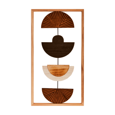 Plaque murale en bois Matahara Brun